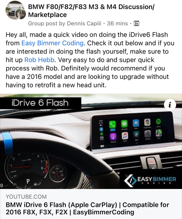 iDrive 4 EVO to iDrive 6 Flash / Coding Package